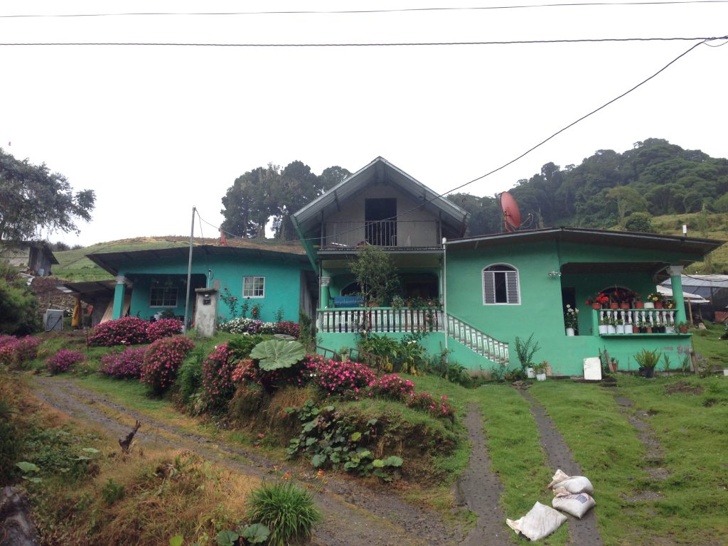 Near park entrance, colorful houses as always