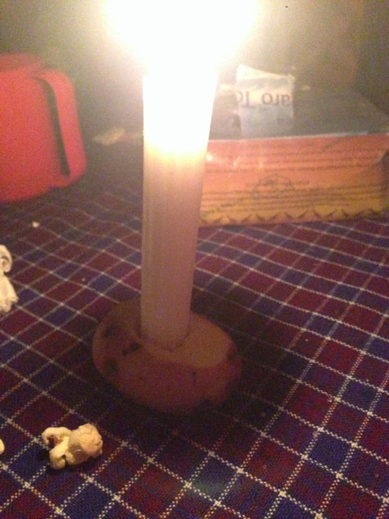 Potato candle holder